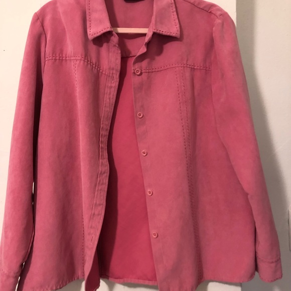 Women's Relativity Pink Stripe Long Sleeve Button - Picture 12 of 12